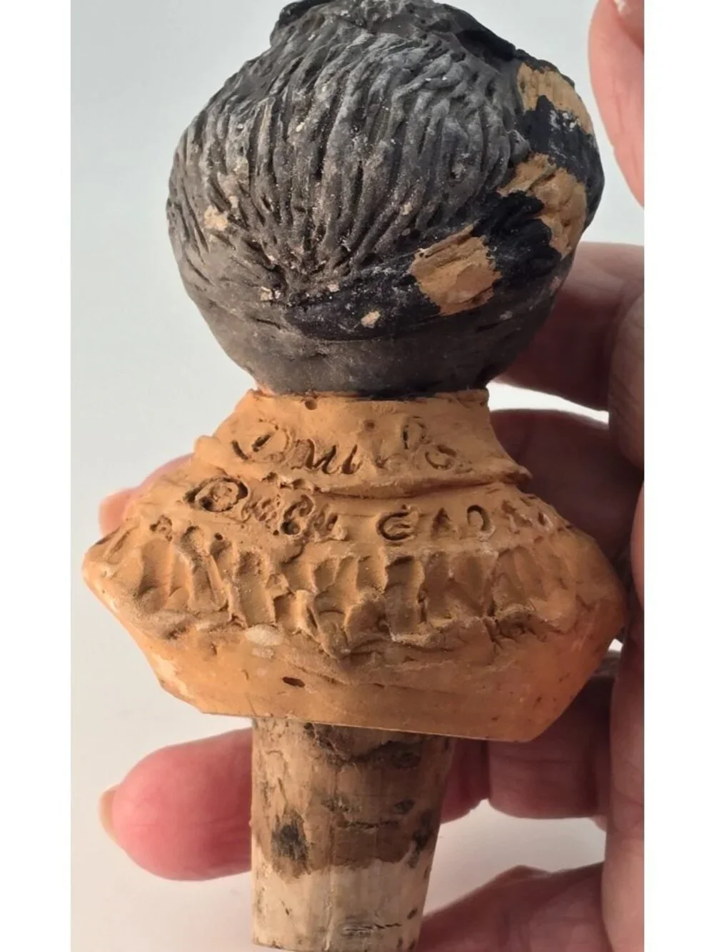 Vtg G.A.O. 10138 Mountain Man Bottle Stopper Resin Mountaineer Frontiersman
